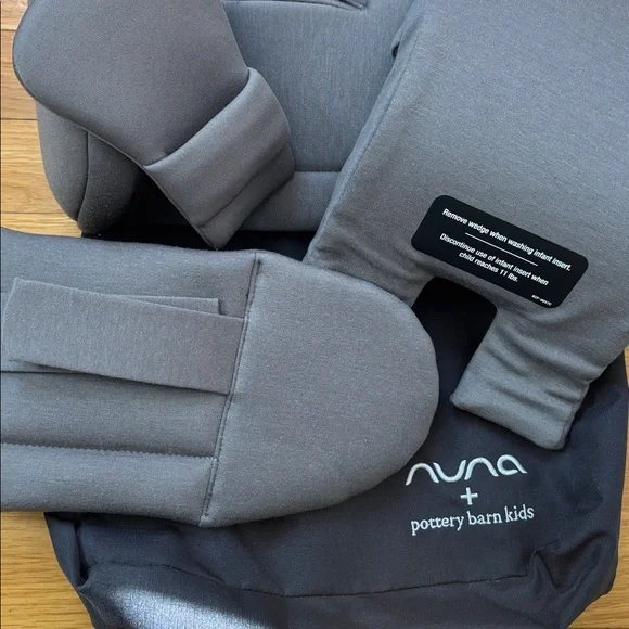 Nuna RAVA convertible car seat Infant Insert 4 piece Set - Gray - Picture 2 of 3